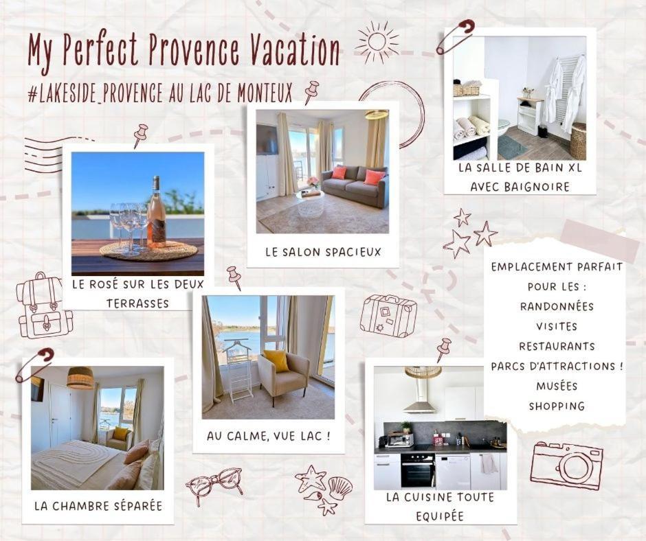 Lakeside Provence - Appartement 4 Etoiles Face Au Lac De Monteux Eksteriør billede